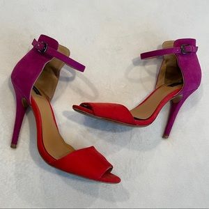 ZARA Red & Purple Heels